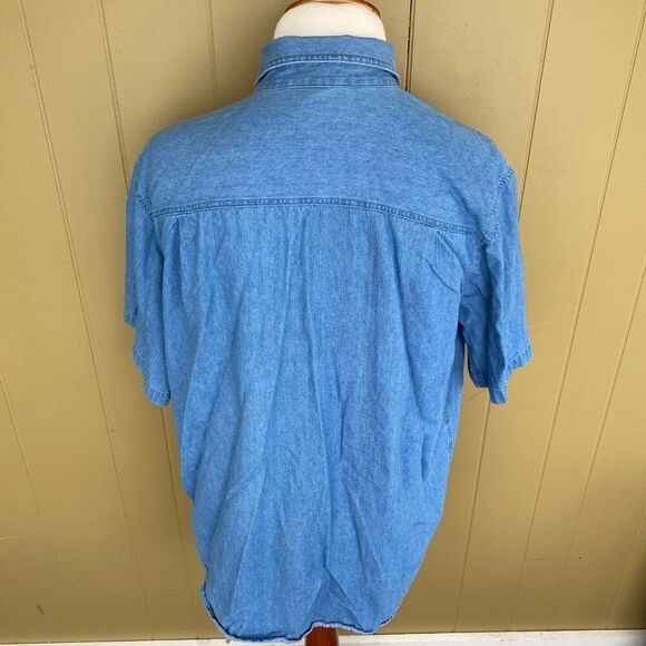 Open trails men XL 100% cotton button down short sleeve - Picture 7 of 9